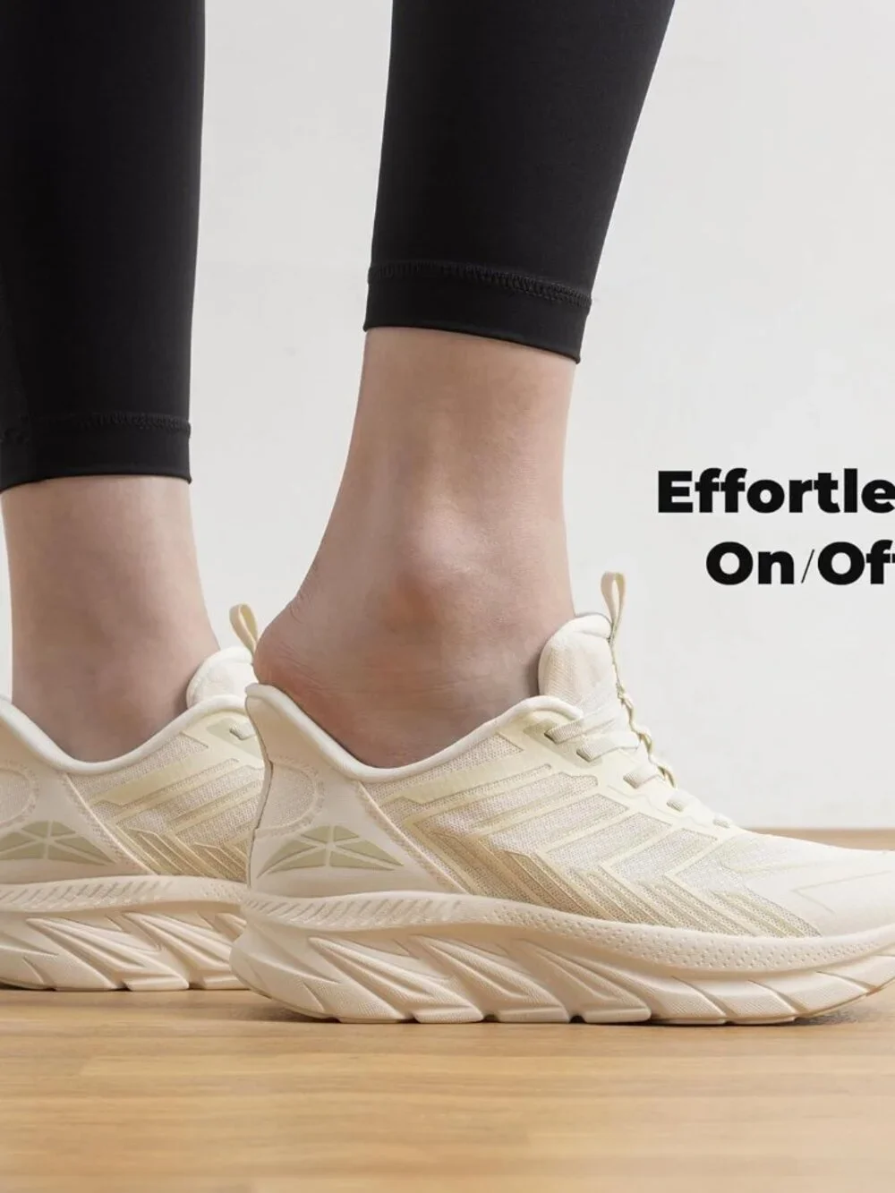 Women's Ivory Slip On Walking Shoes Running Comfortable Breathable Sneakersq